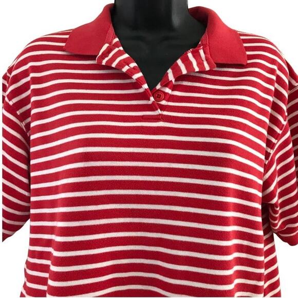 Vintage 80s Striped Blouse, Karen Scott Top, Large Short Sleeve 80s Plus Sized - Picture 12 of 14